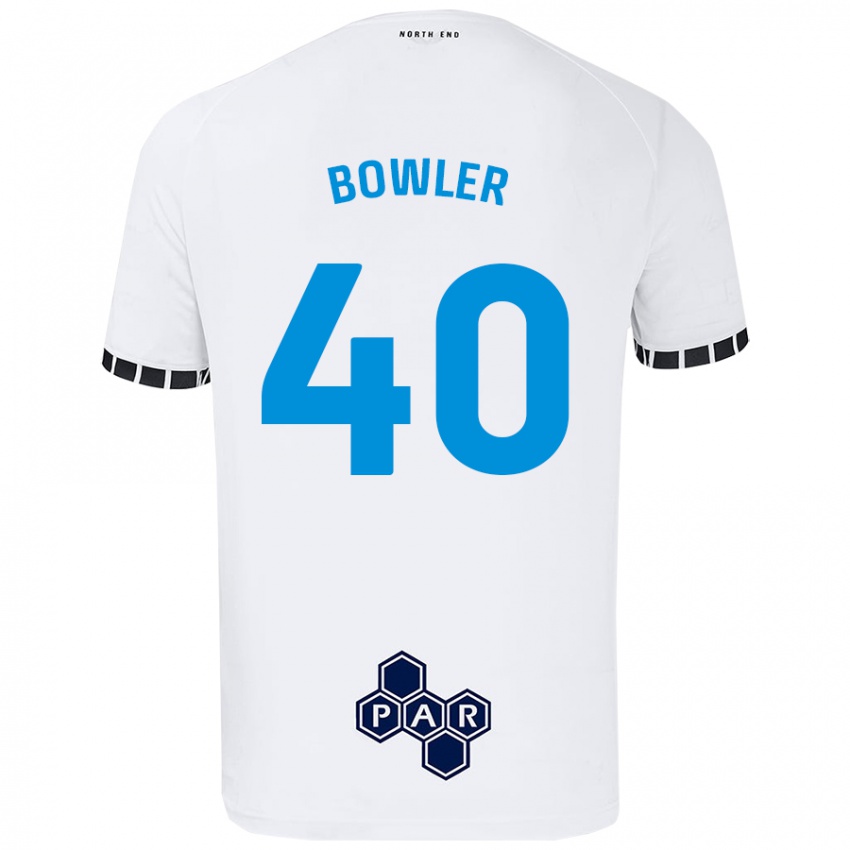 Mulher Camisola Josh Bowler #40 Branco Principal 2024/25 Camisa Brasil