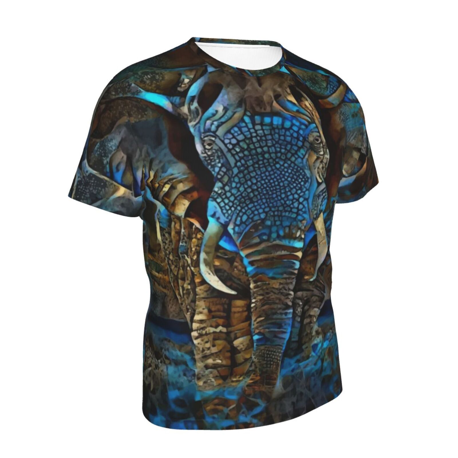 Camiseta Brasil Clássica Do Elephant Brown Blue Elementos De Mídia Mista