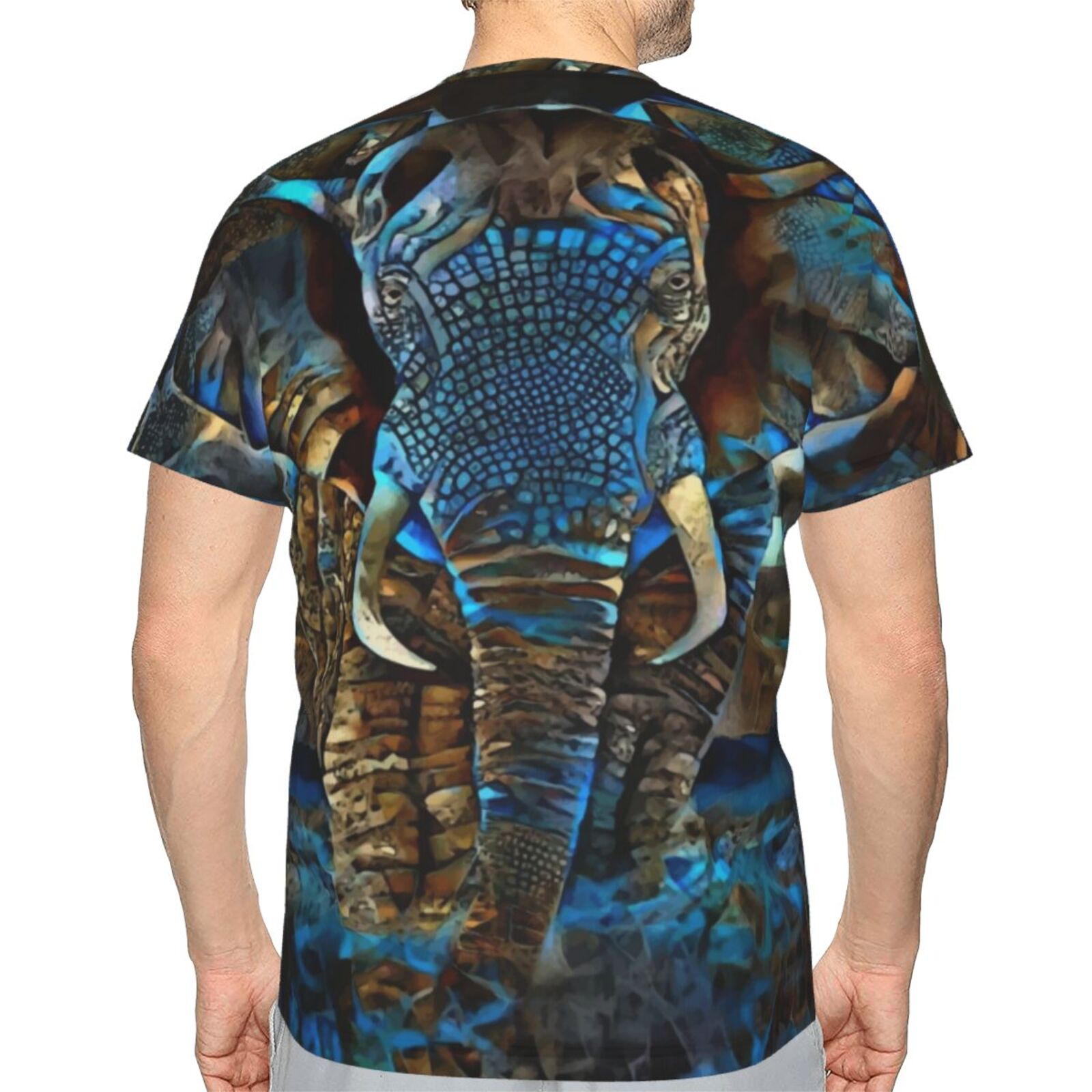 Camiseta Brasil Clássica Do Elephant Brown Blue Elementos De Mídia Mista