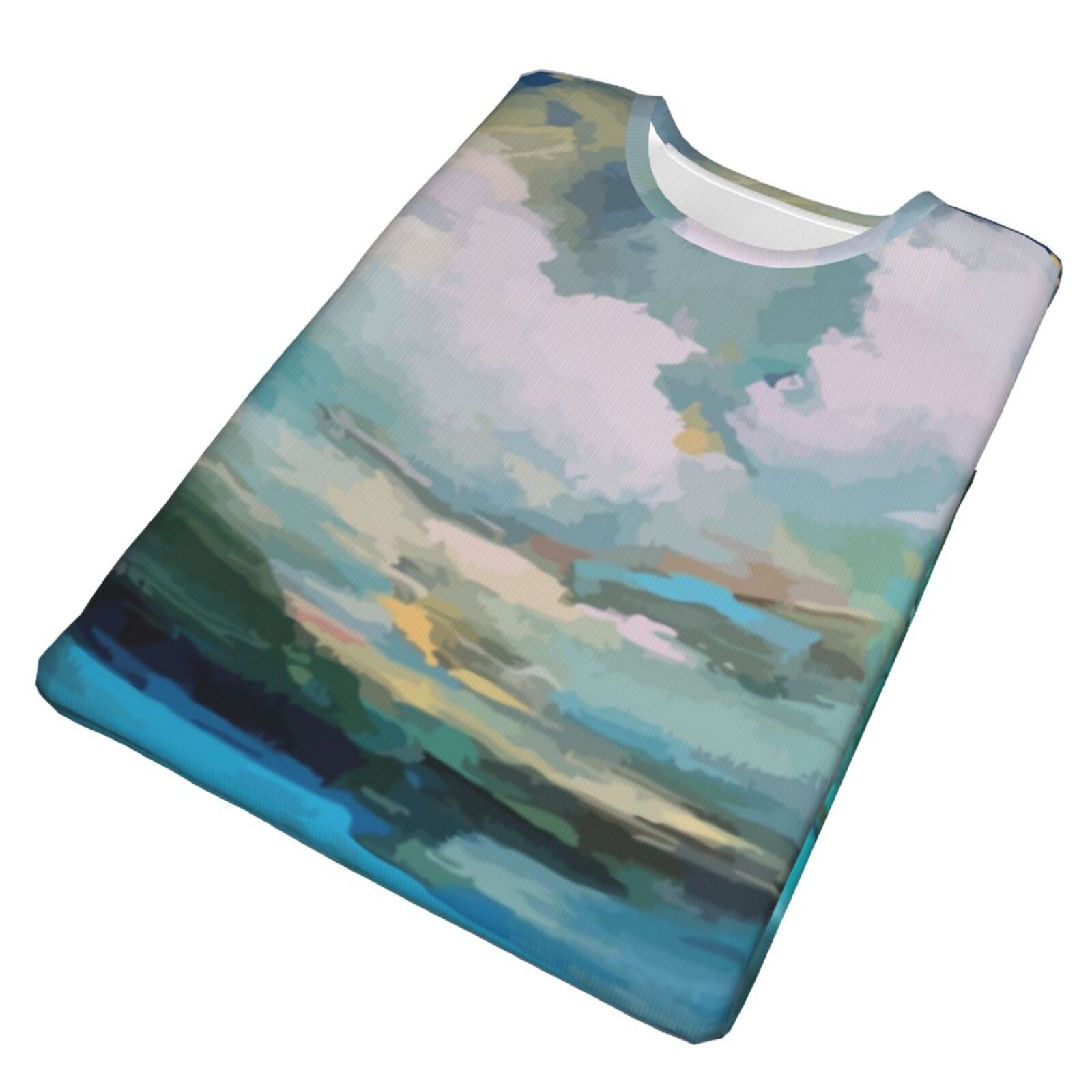 Camiseta Brasil Clássica Nuvens Sobre O Lago Da Pintura Dos Elementos