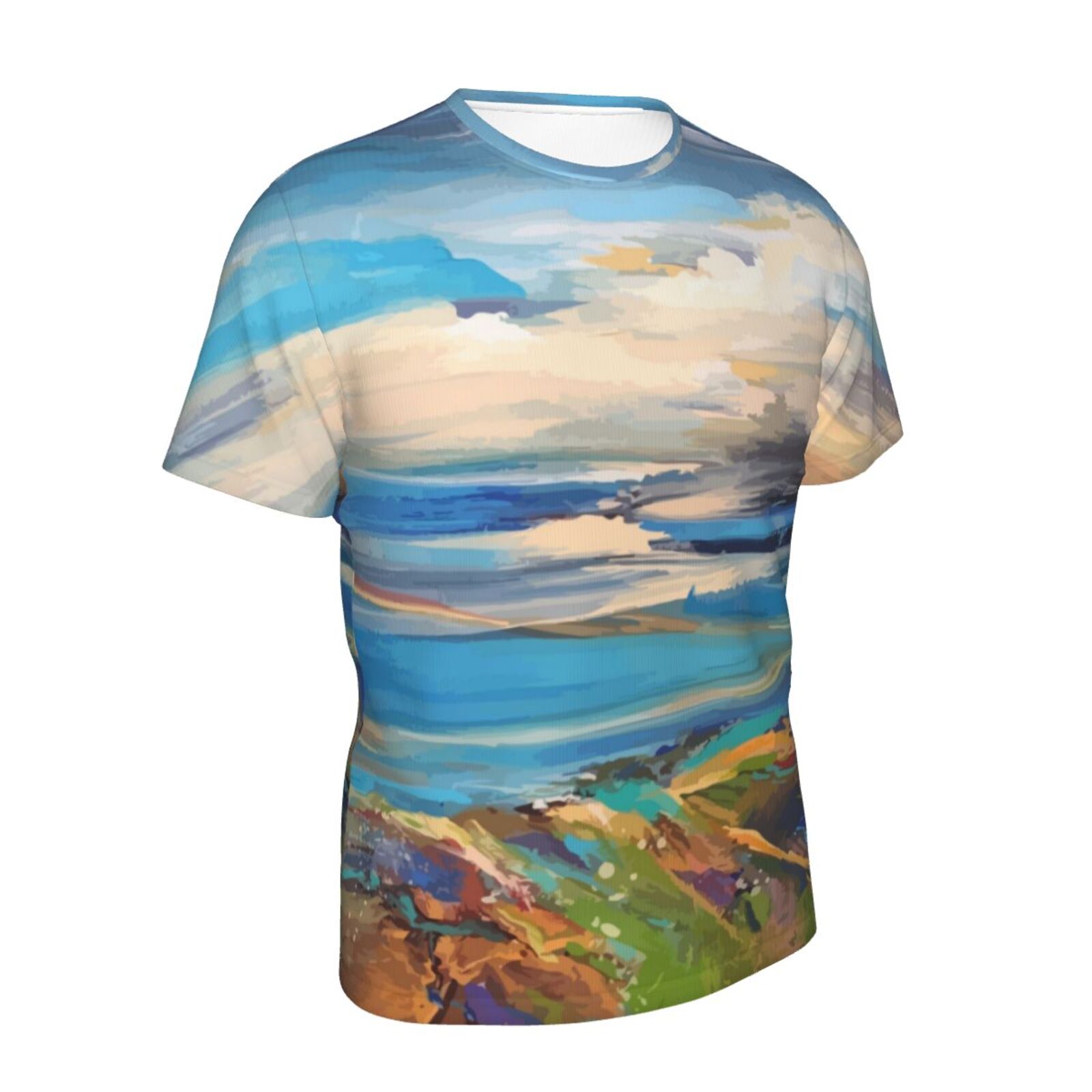 Camiseta Brasil Clássica Blue Distance Elementos De Pintura