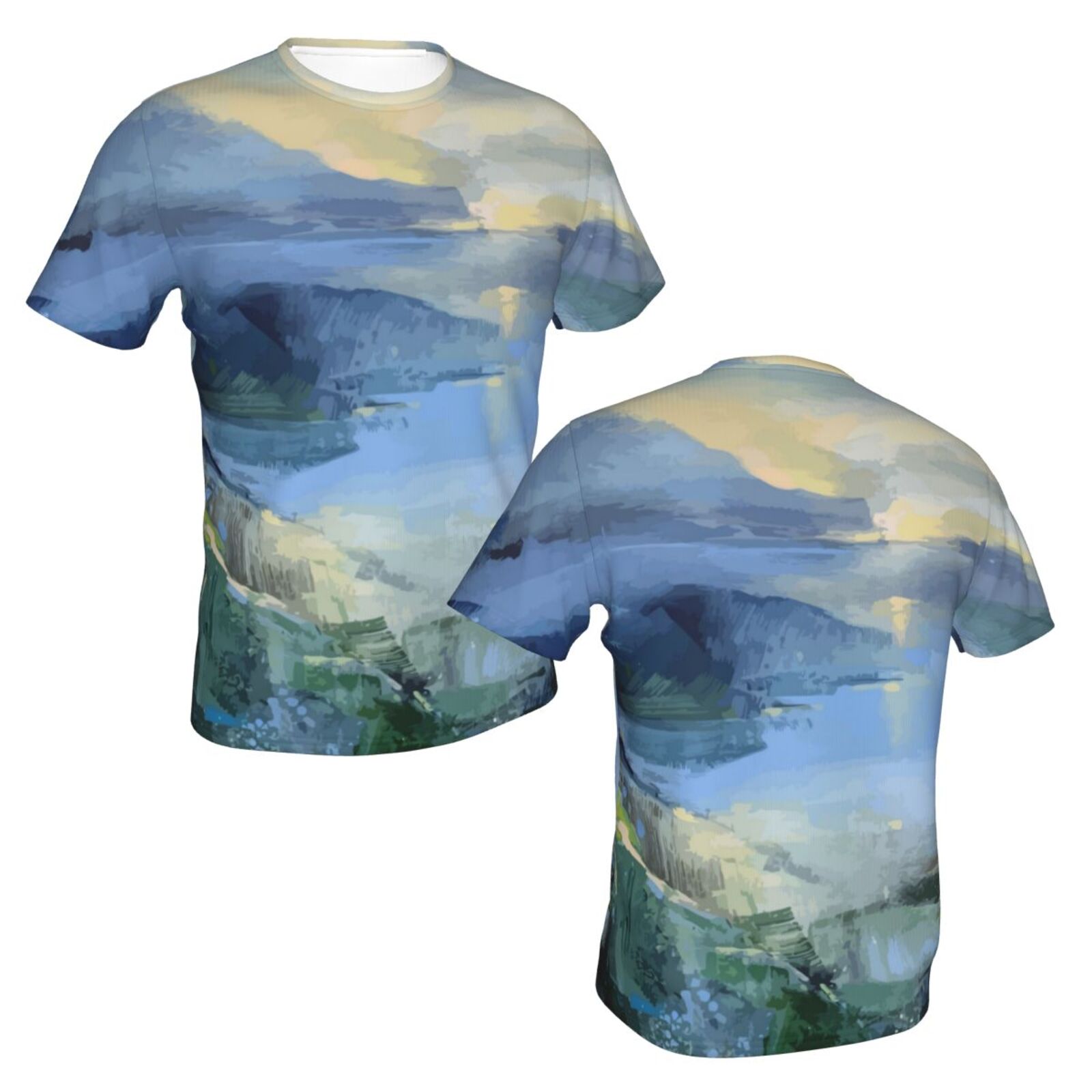 Camiseta Brasil Clássica Do Calm Sea Elementos De Pintura