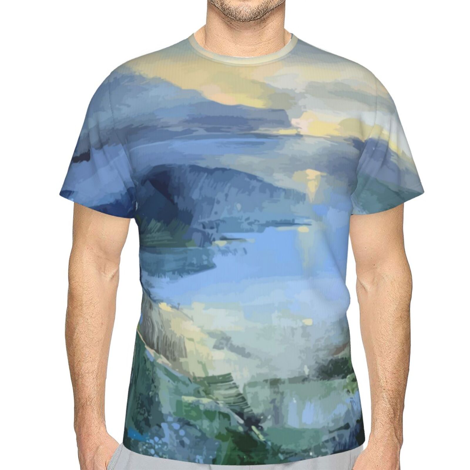 Camiseta Brasil Clássica Do Calm Sea Elementos De Pintura