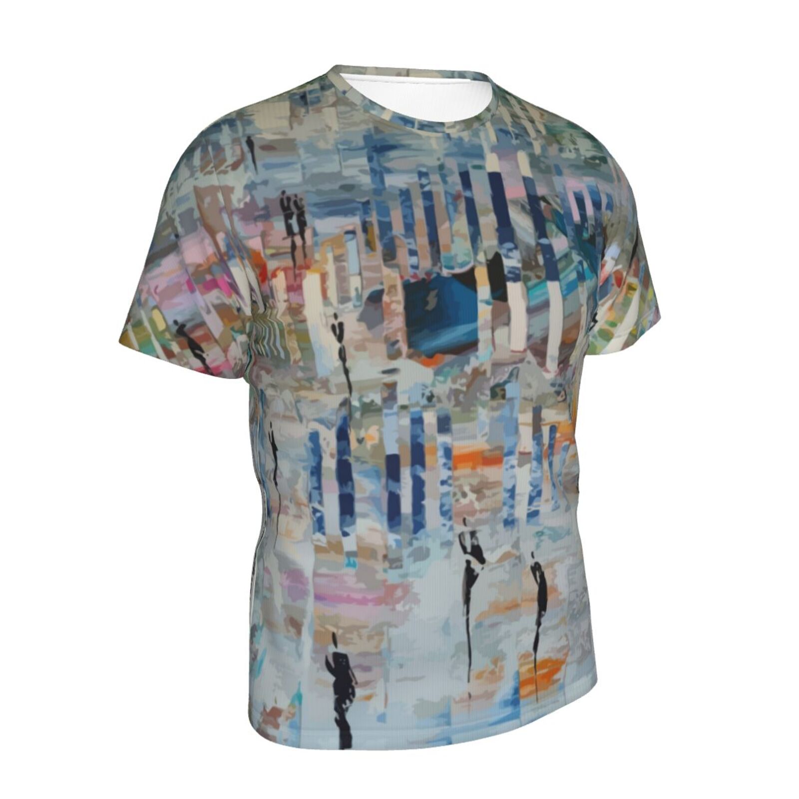 Camiseta Brasil Clássica Caminhe Em Um Mundo Abstrato De Pintura Com Elementos