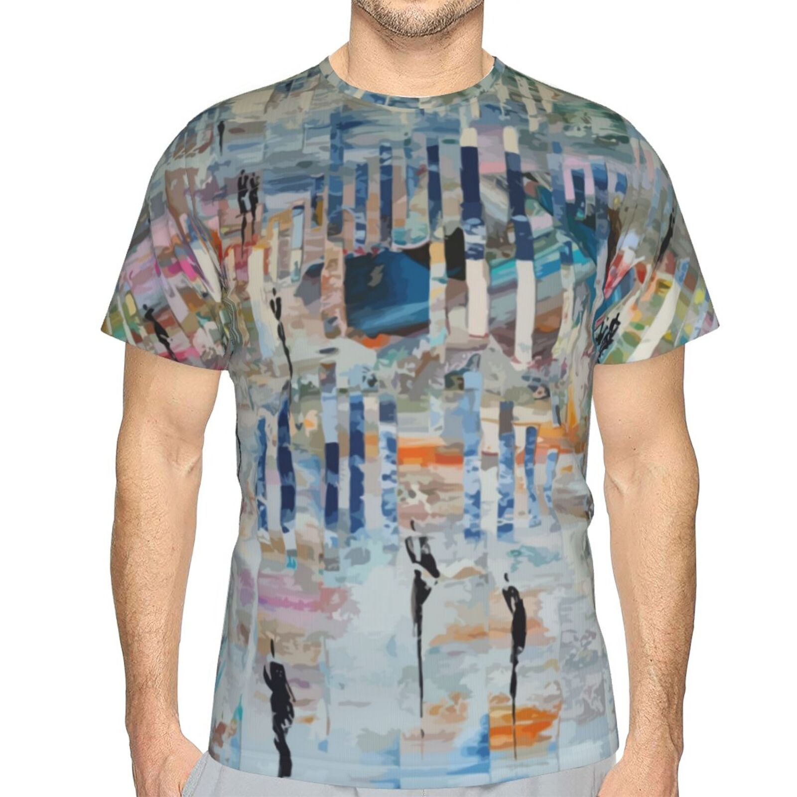 Camiseta Brasil Clássica Caminhe Em Um Mundo Abstrato De Pintura Com Elementos