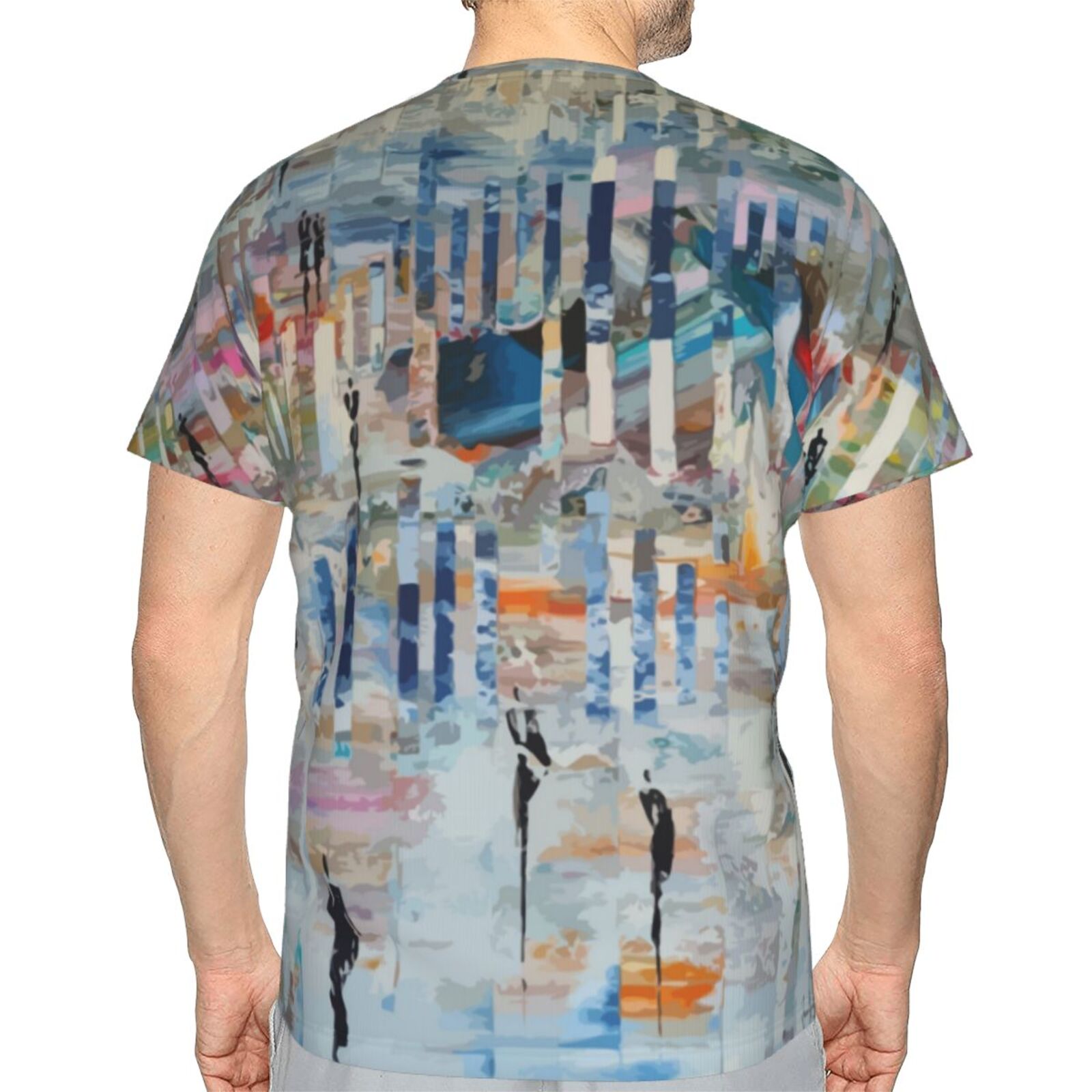 Camiseta Brasil Clássica Caminhe Em Um Mundo Abstrato De Pintura Com Elementos