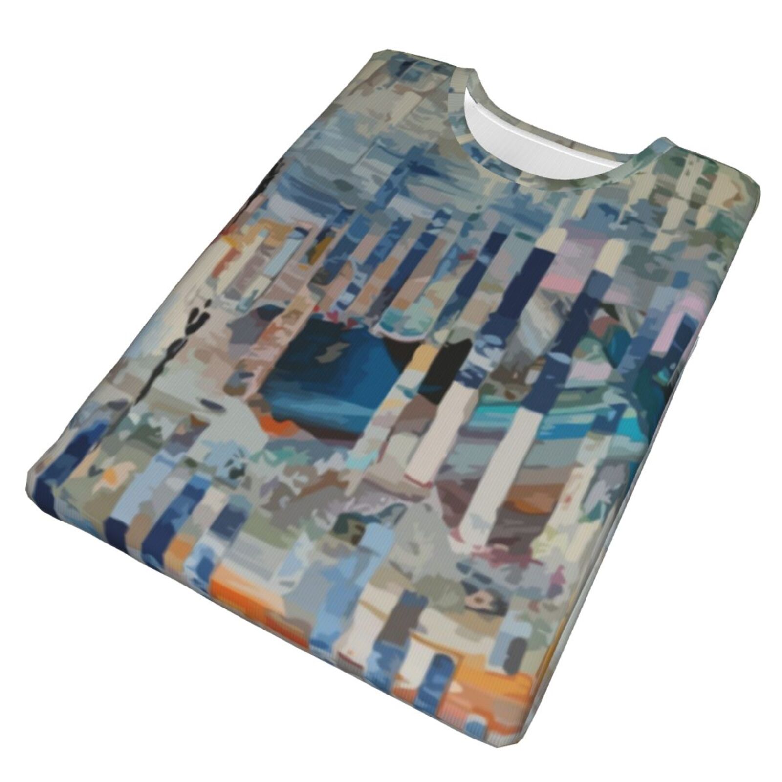 Camiseta Brasil Clássica Caminhe Em Um Mundo Abstrato De Pintura Com Elementos