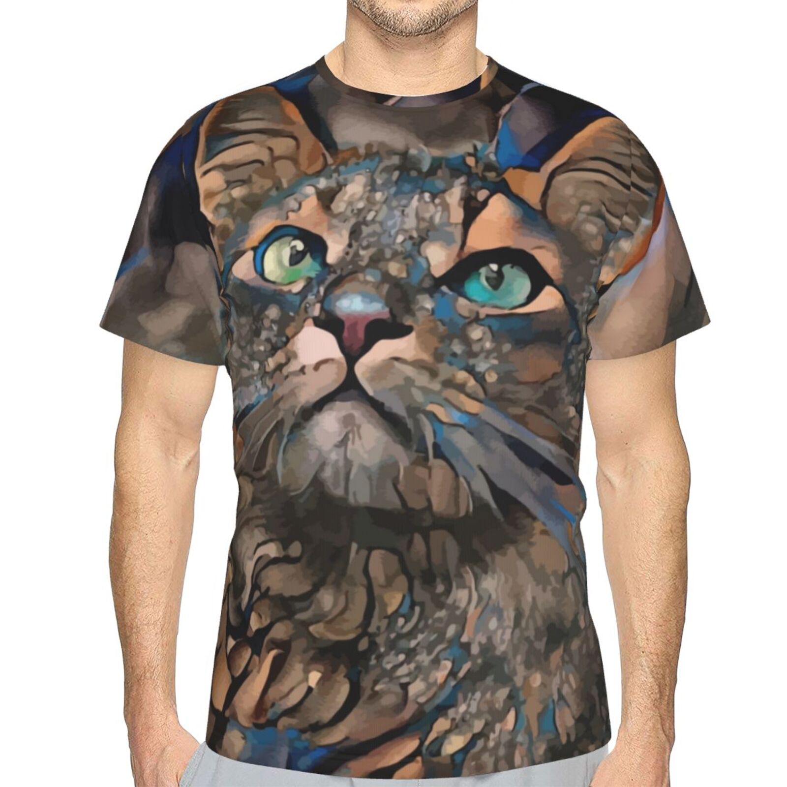 Camiseta Brasil Clássica Lindo Gato Elementos De Mídia Mista