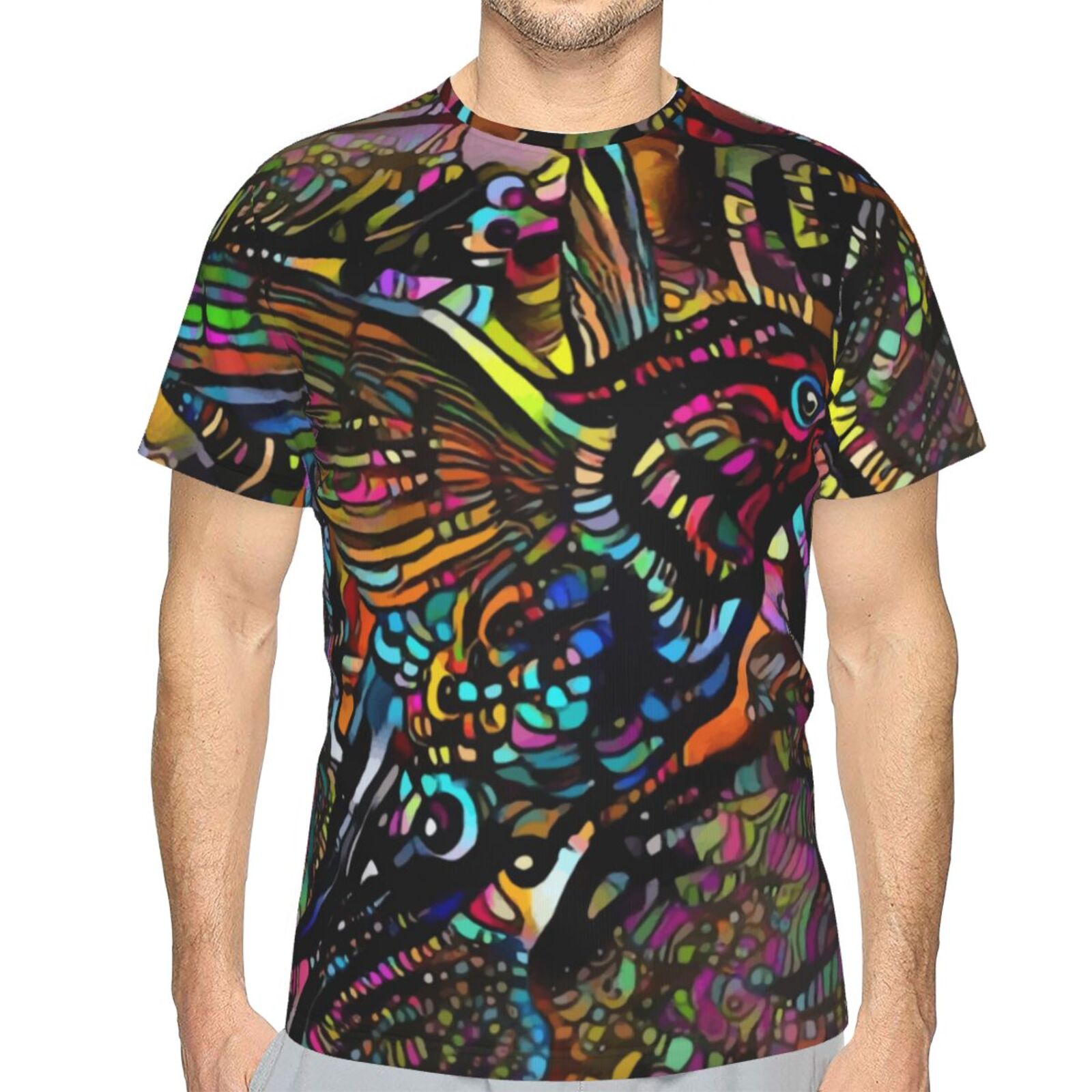 Camiseta Brasil Clássica Colibrius Bird Elementos De Mídia Mista